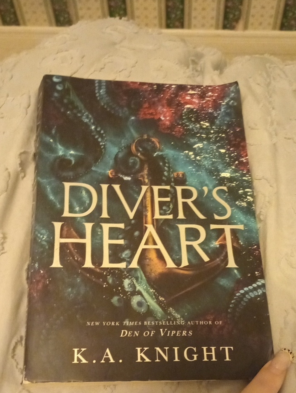 Diver's Heart Wall Art Print in Teal and Copper by